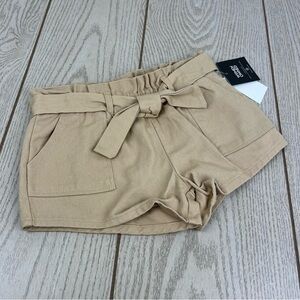 Grayson Threads Black Big Girls Elastic Waist Tie-Belt Shorts S-XL Beige $32